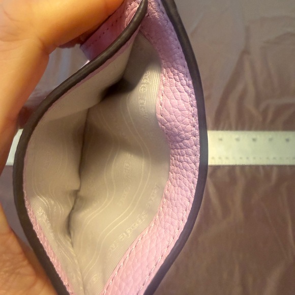 kate spade Hudson Small Pink Pebbled Leather Snap Wallet with Gold Logo - Picture 7 of 8